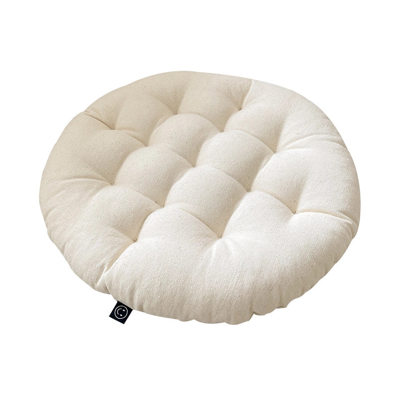 Elegant Minimalist Solid Color Cotton Blend Seat Cushion