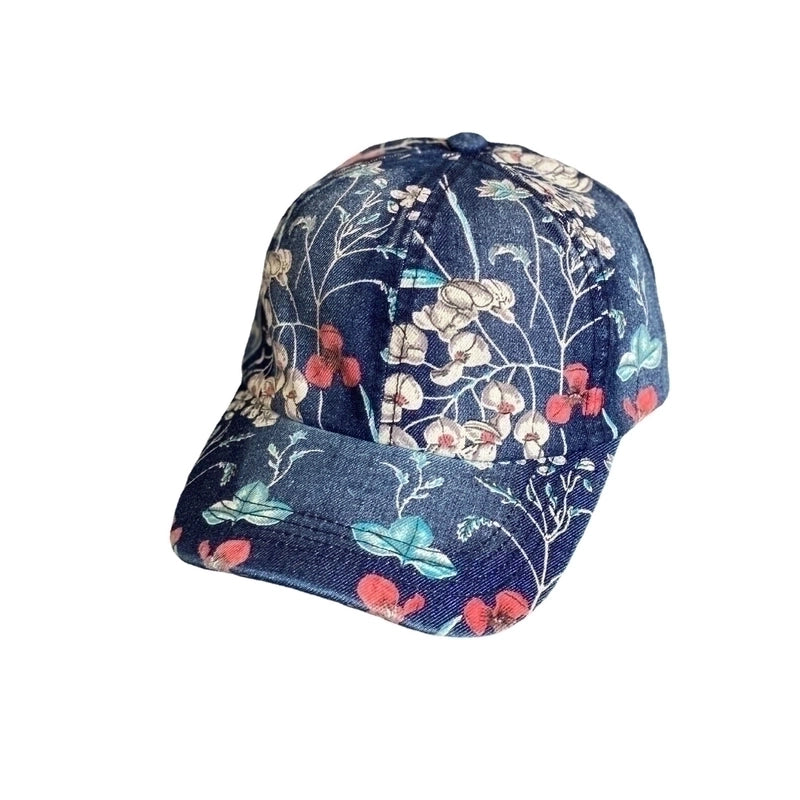 Unisex Retro Pastoral Flower Curved Eaves Baseball Cap