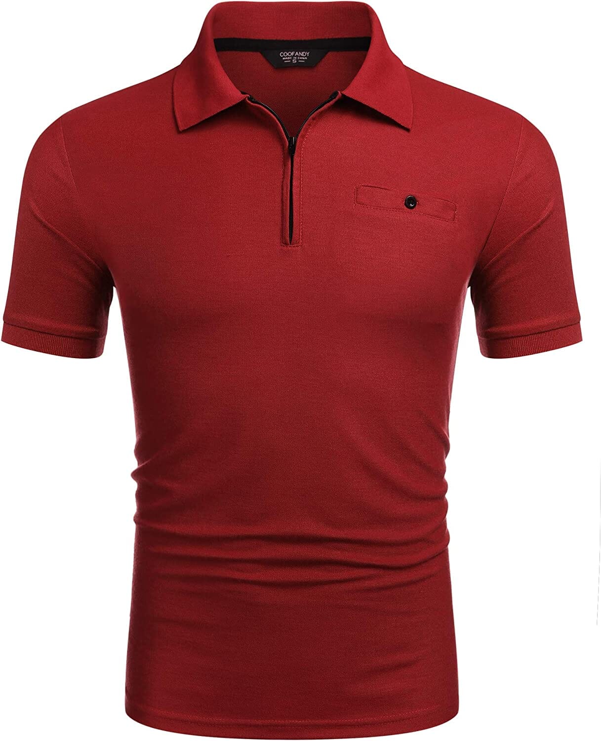 Slim Fit Zipper Polo Golf Shirt (US Only)