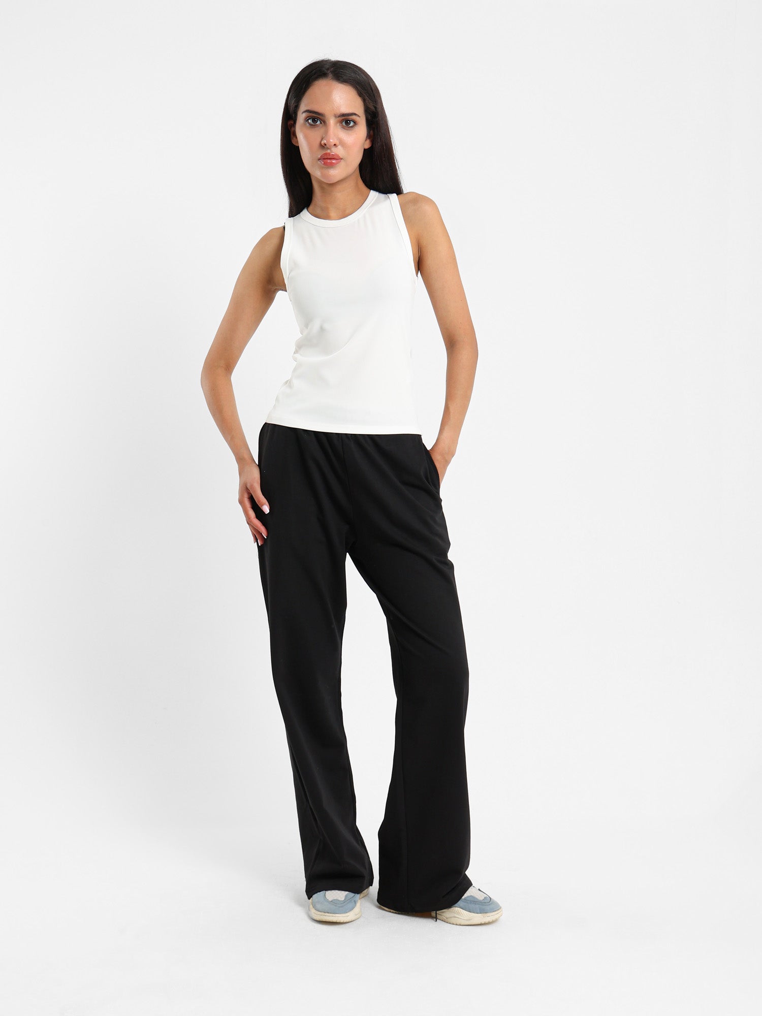 Slim Ribbed Halter Neck Top