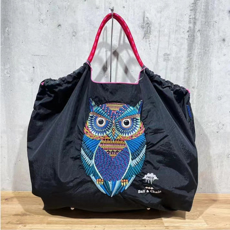 Unisex Cute Rabbit Owl Nylon Shopping Bags