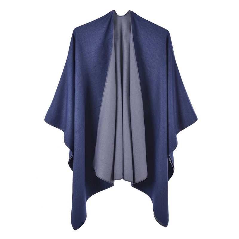 Women's Casual Color Block Imitation Cashmere Shawl
