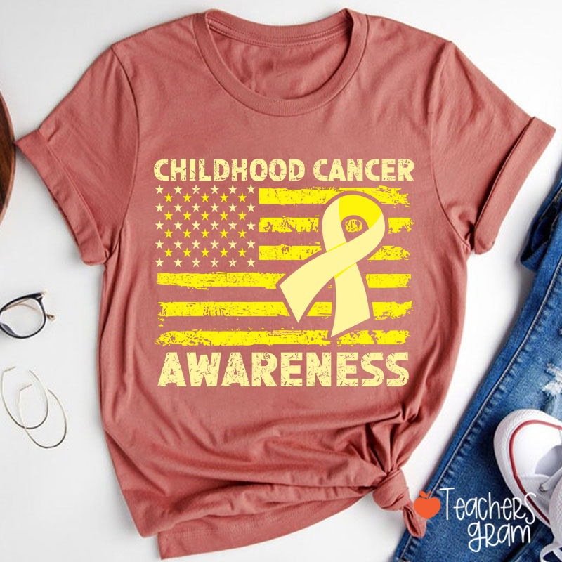 Childhood Cancer Awarenwss Teacher T-Shirt