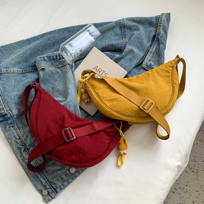 Women's Classic Style Solid Color Nylon Oxford Cloth Waist Bags