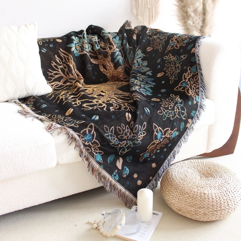 Fashion Flower Butterfly Cotton Blanket