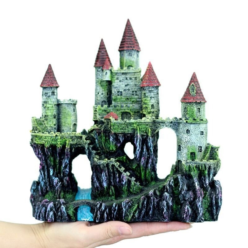 Driftwood Castle Cave Ornament For Aquarium