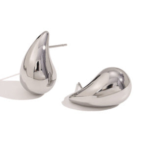 Fashion Circle Geometric Stainless Steel 18K Gold Plated Earrings