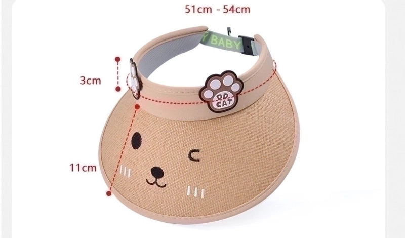 Children Unisex Cartoon Style Cute Cartoon Sun Hat