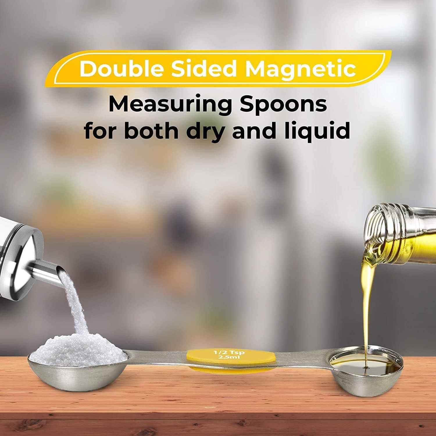 🔥Stainless Steel Magnetic Measuring Spoons Set