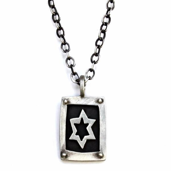 Men's Star of David Necklace - (Cord or Chain)