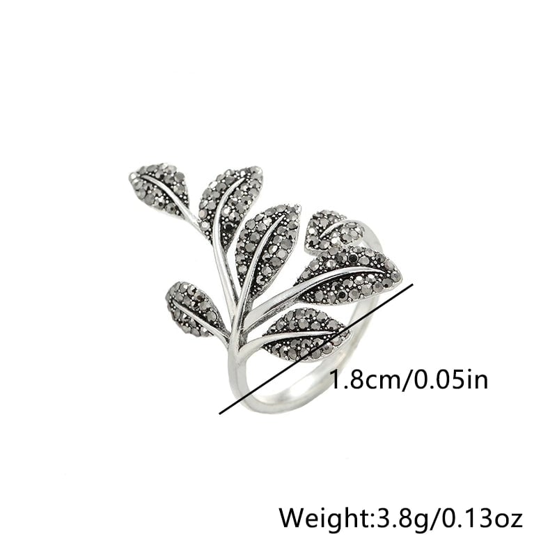 240 Pieces Copper Inlay Leaf Zircon Copper Rings