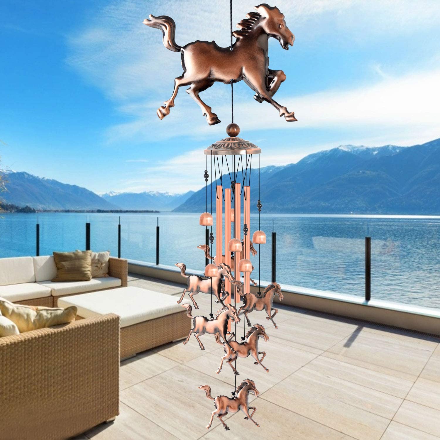 🎁Last Day 45% Off-Pure hand-made Copper Horse wind chimes