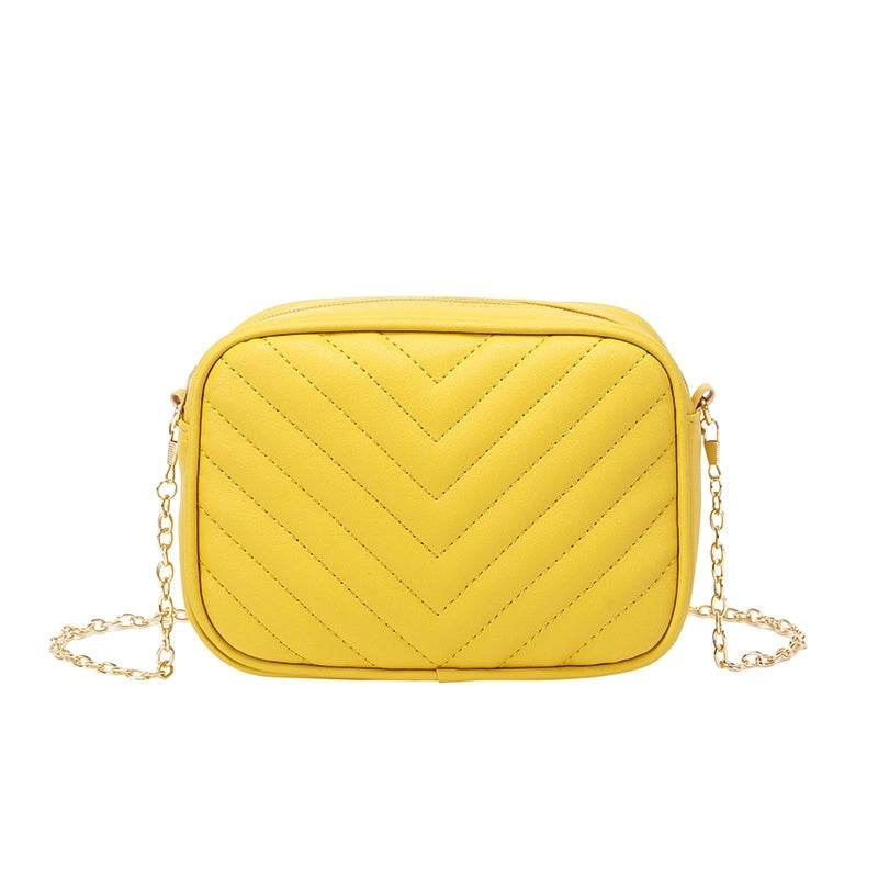 Women's Medium Pu Leather Solid Color Elegant Zipper Crossbody Bag