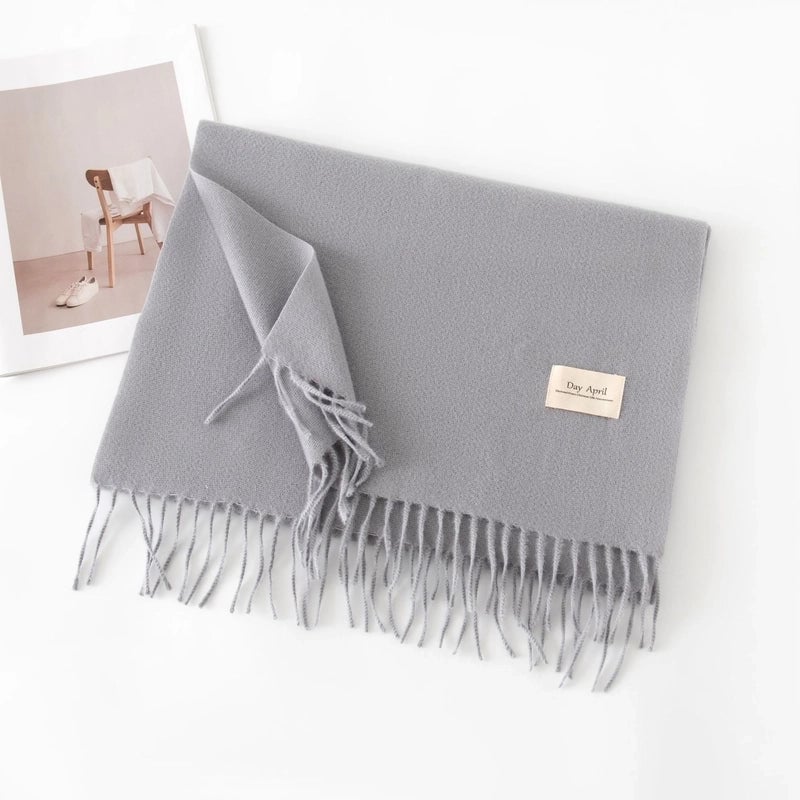 Women's Sweet Solid Color Polyester Scarf