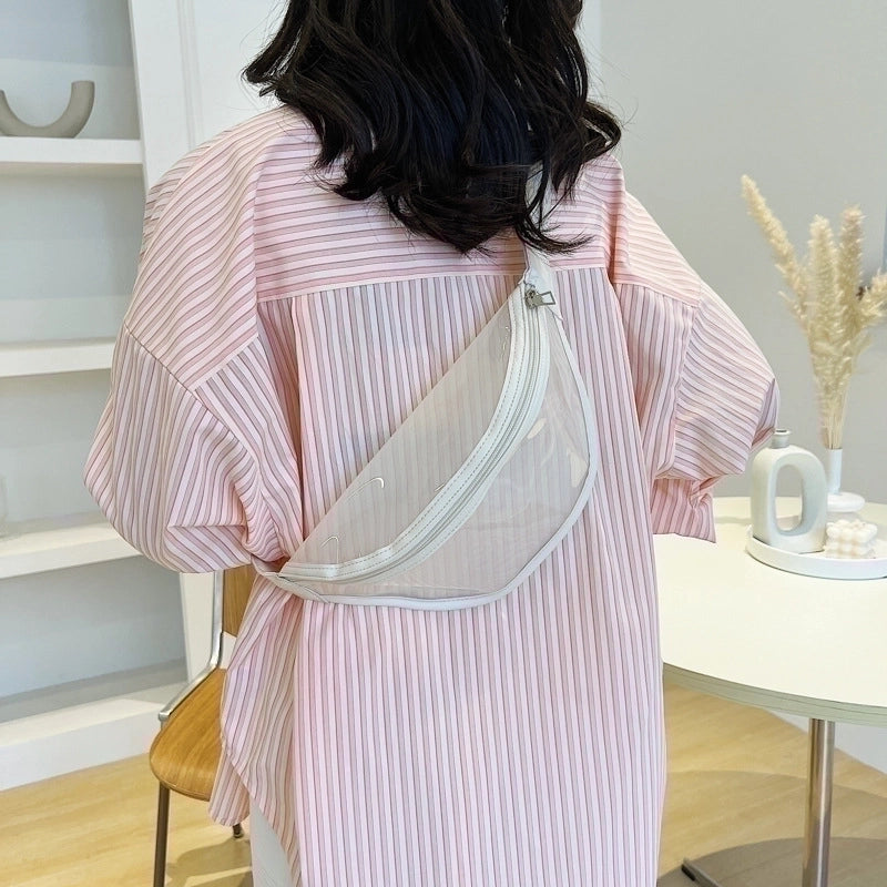 Women's Streetwear Solid Color Pvc Waist Bags