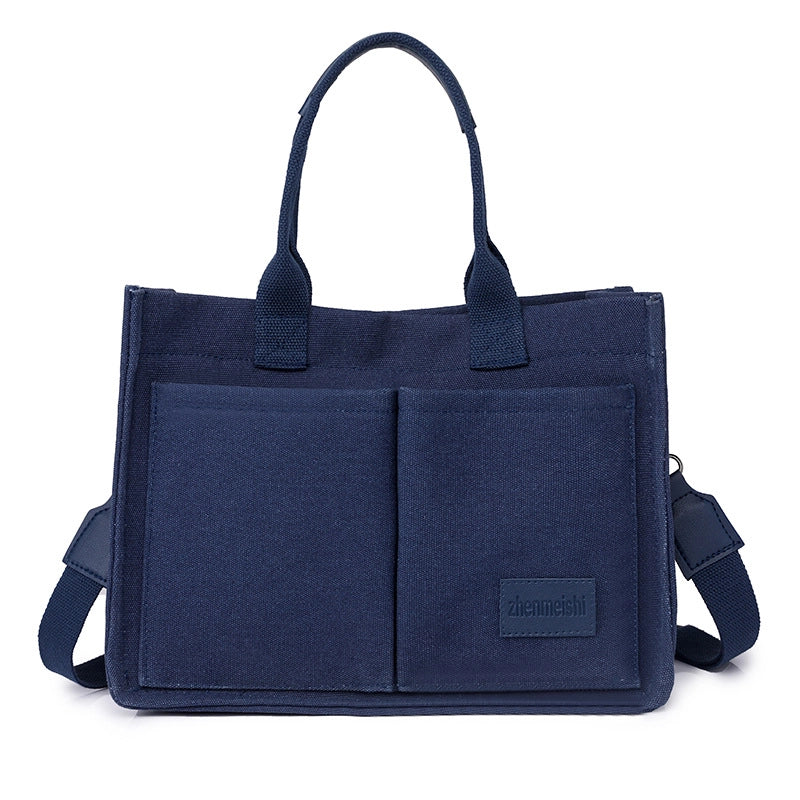 Casual Large Capacity Hand Canvas Popular Bag New Fashionable Tote Bag Casual Shoulder Bag