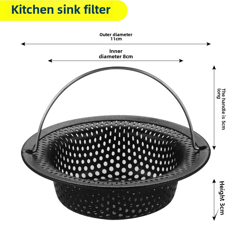 Kitchen Filter Drain Net Sink 304 Stainless Steel Filter Sink Garbage Artifact Sewer Drain Funnel