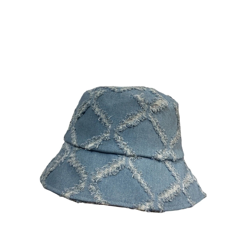 Women's Retro Streetwear Lingge Wide Eaves Bucket Hat