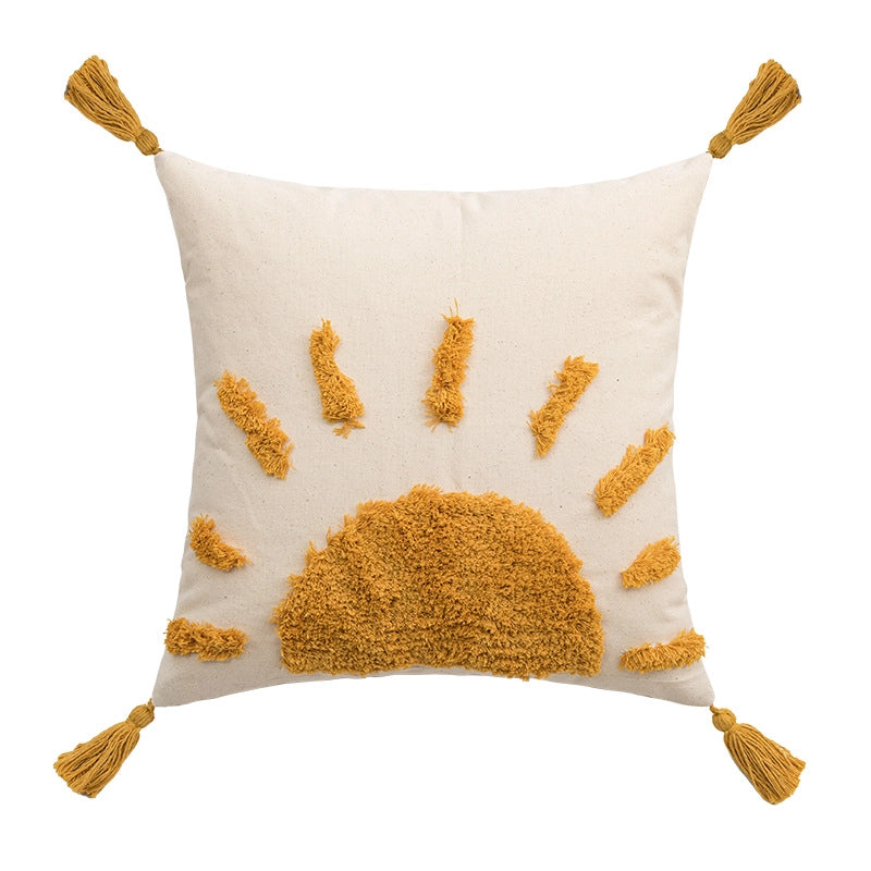 Fashion Sun Polka Dots Cat Cotton Plush Pillow Cases