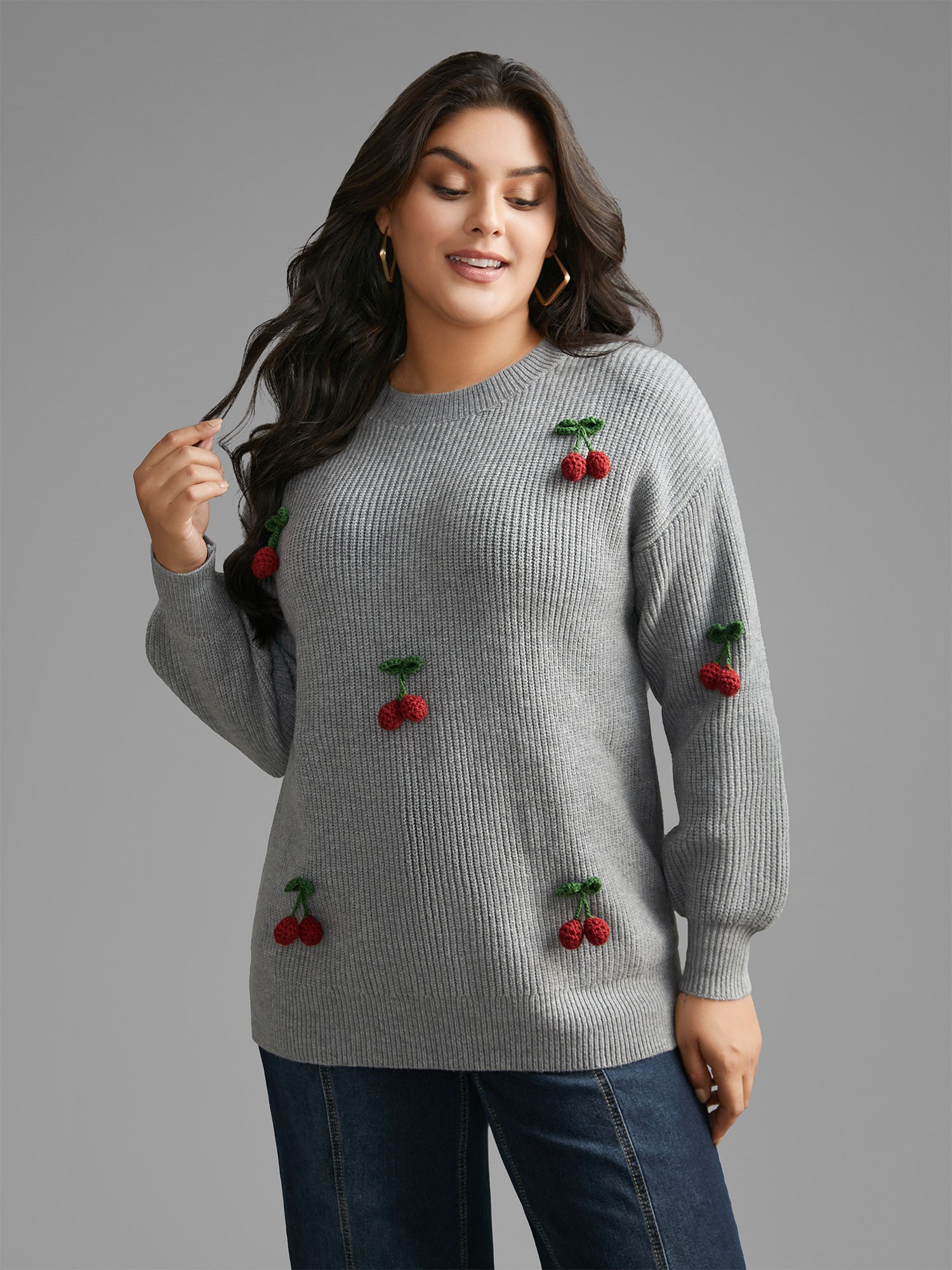 Supersoft Essentials Stereo Cherry Design Pullover