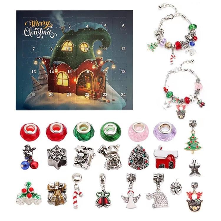 (🎁Early Christmas Sale- 48% OFF🎁) 24 Days Countdown Calendar DIY Christmas Advent Calendar Bracelets Set - Buy 2 Get EXTRA  10％  OFF  & FREE SHIPPING