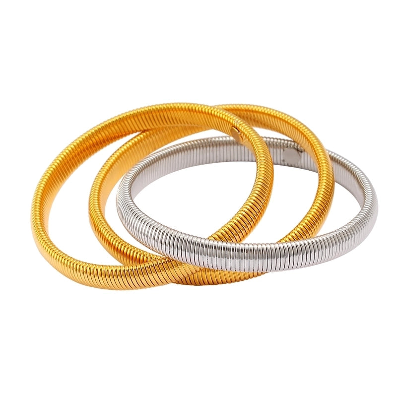 Hip-Hop Minimalist Commute Geometric 304 Stainless Steel 316 Stainless Steel  Zircon 18K Gold Plated Inlay Bracelets Earrings Necklace