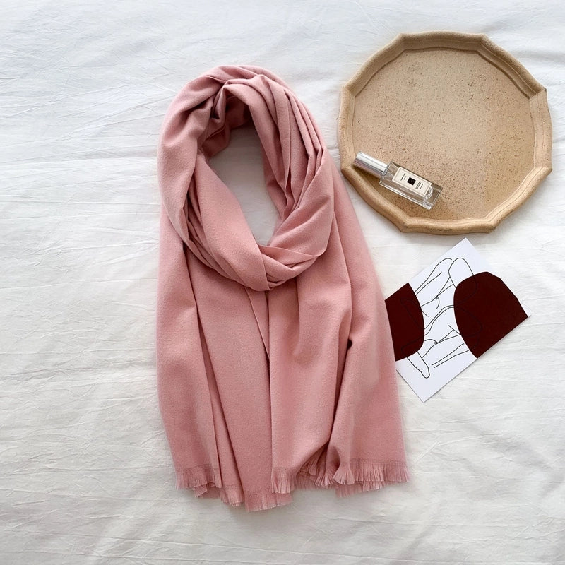 Women's Minimalist Solid Color Imitation Cashmere Scarf