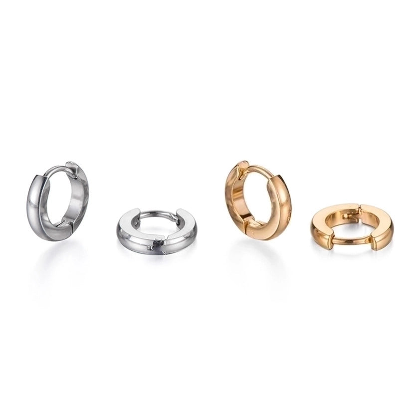 Minimalist Geometric Polishing Stainless Steel No Inlaid Stainless Steel Earrings