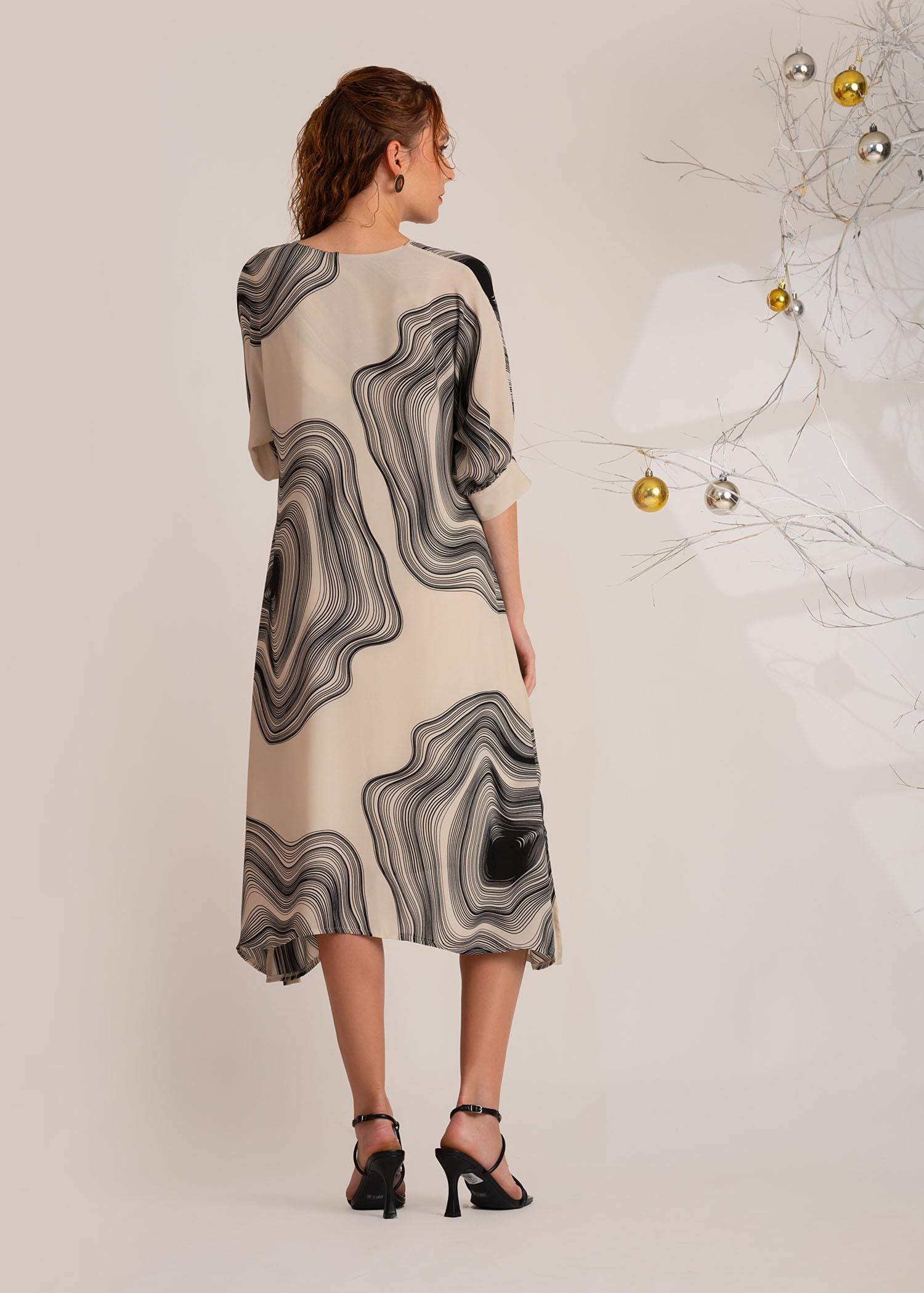 Printed Long Kaftan Dress