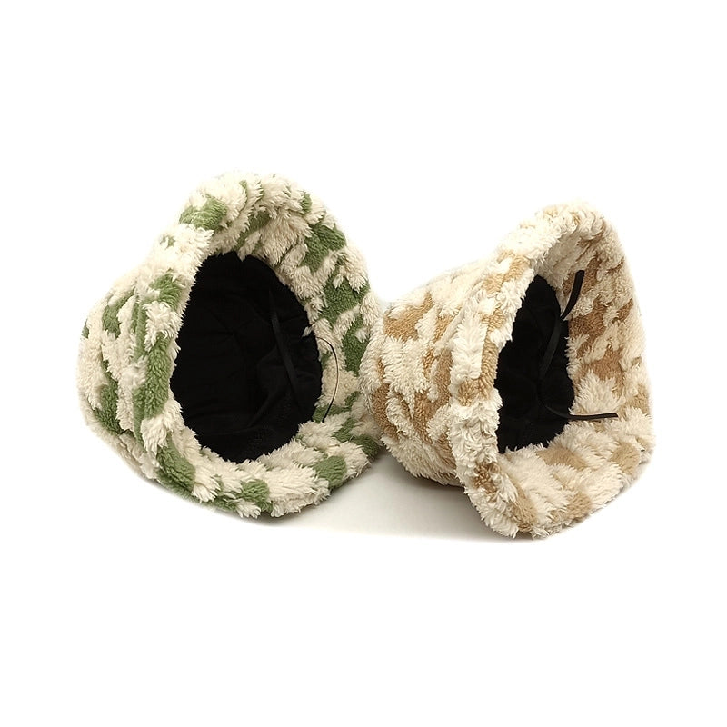 Women's Retro Color Block Flat Eaves Bucket Hat