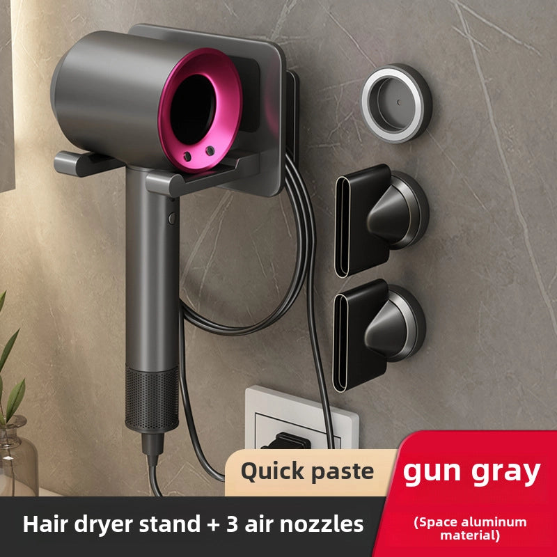 Hair Dryer Rack Punch-free Bracket Hair Dryer Rack Hair Dryer Storage Rack