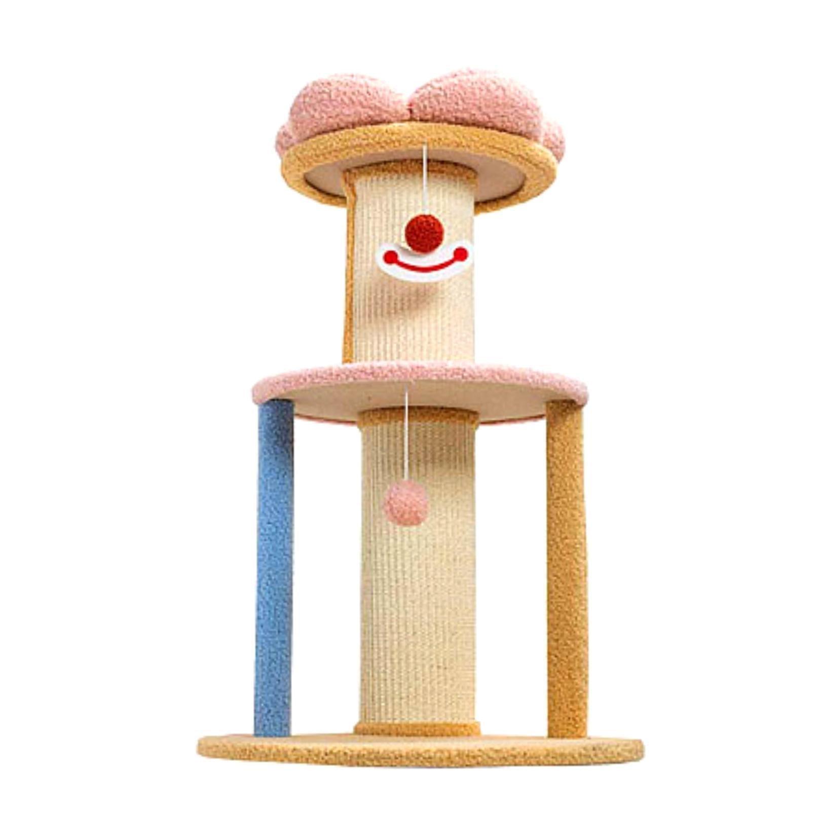 Circus Cat Tree with Scratching Posts and Cozy Nest