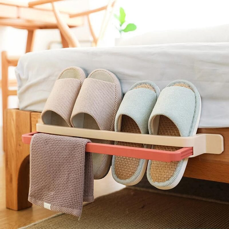 🔥HOT SALE - 49% OFF🔥No Punching Bathroom Slipper Rack Towel Rack