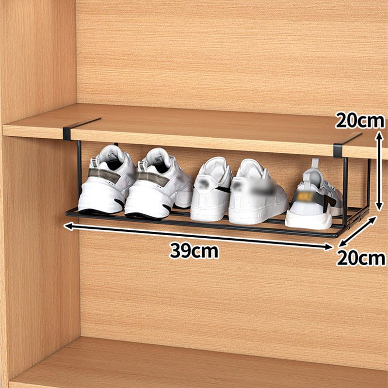 Roestvrijstalen multifunctionele clip-on schoenenrek voor meer ruimte in de schoenenkast