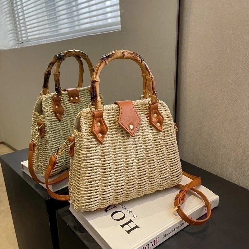 Women's Medium Spring&summer Straw Vintage Style Handbag