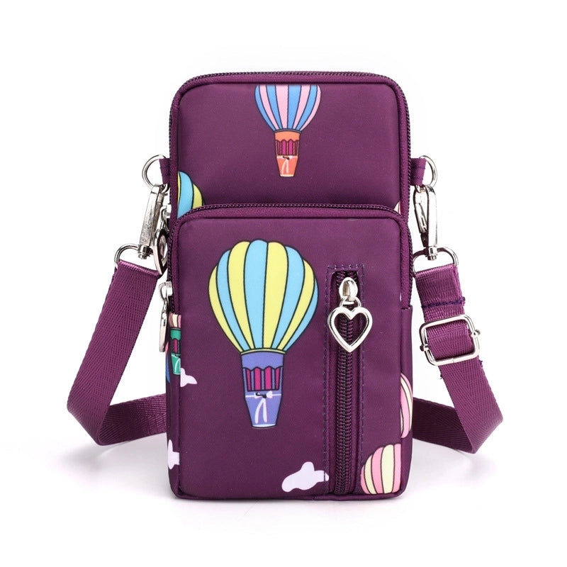 Women'S Nylon Solid Color Fashion Zipper Phone Wallet