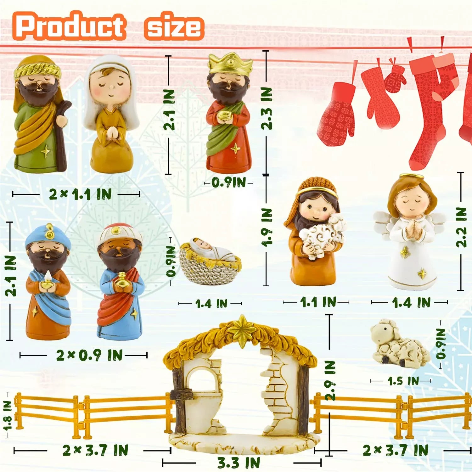 Nativity Scene Advent Calendar Set