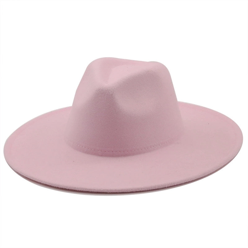 Retro Brim Big Brim Autumn And Winter Wool Top Hat