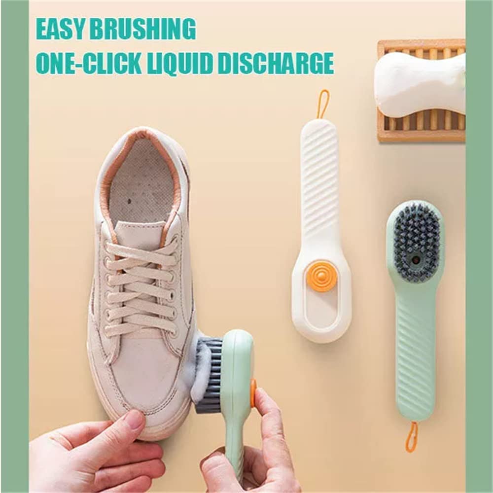 Multifunctional Liquid Shoe Brush. Press Type Soft Bristle Shoe Cleaning Brush