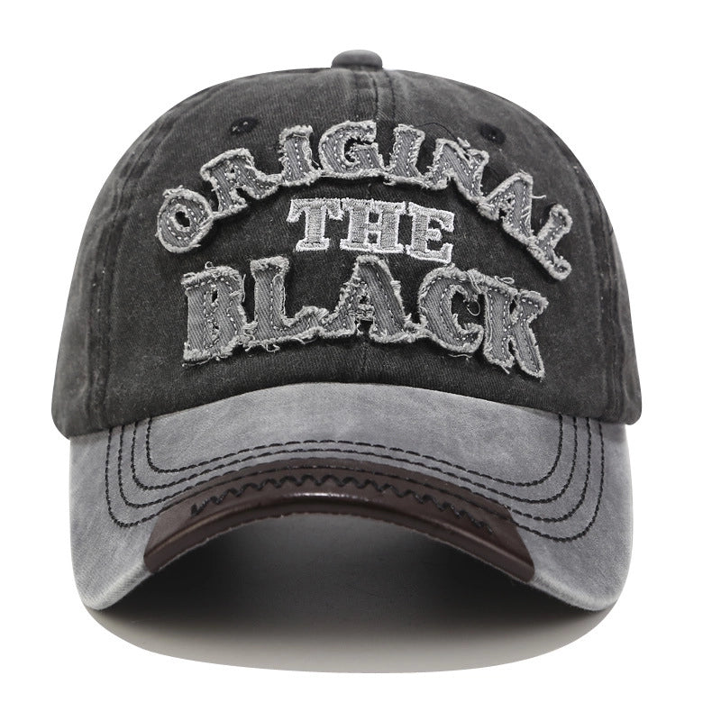 Unisex Retro Letter Curved Eaves Baseball Cap