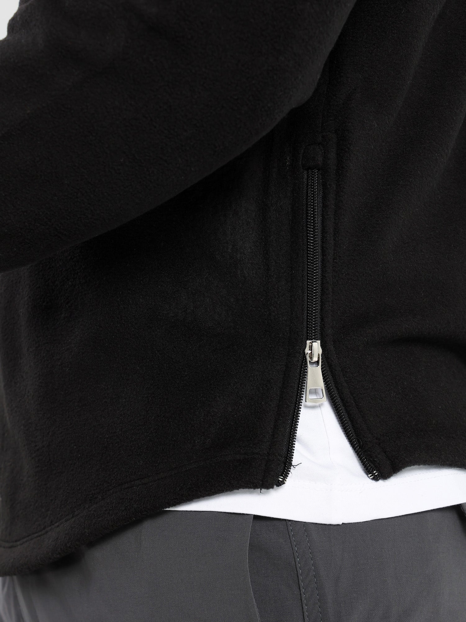 Mock Neck Hoodie with Zipper Closure