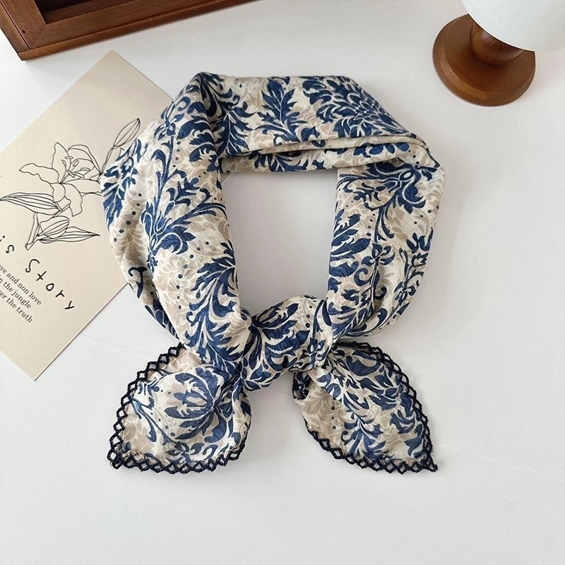 Women's Elegant Sweet Printing Cotton And Linen Silk Scarf