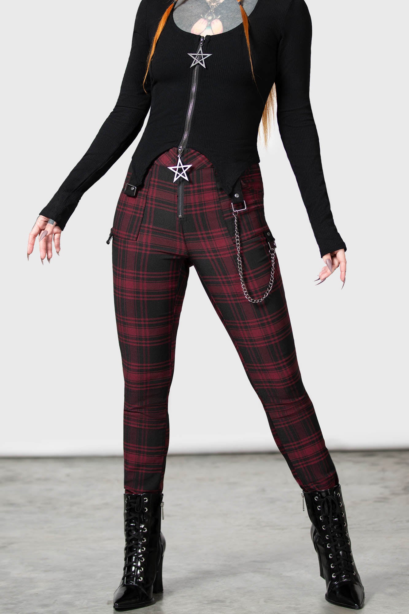 Tartanarchist Trousers [CRIMSON]