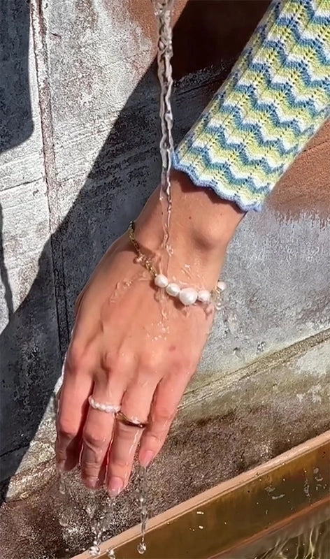 INS Style Geometric 304 Stainless Steel Stainless Steel Crystal Beaded Plating Bracelets Necklace