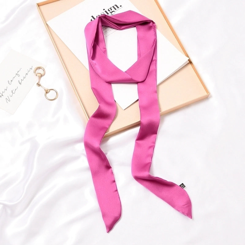 Women's Fashion Solid Color Satin Silk Scarves