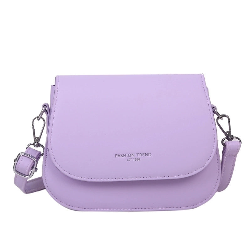 Women's Mini Pu Leather Solid Color Basic Cloud Shape Zipper Shoulder Bag