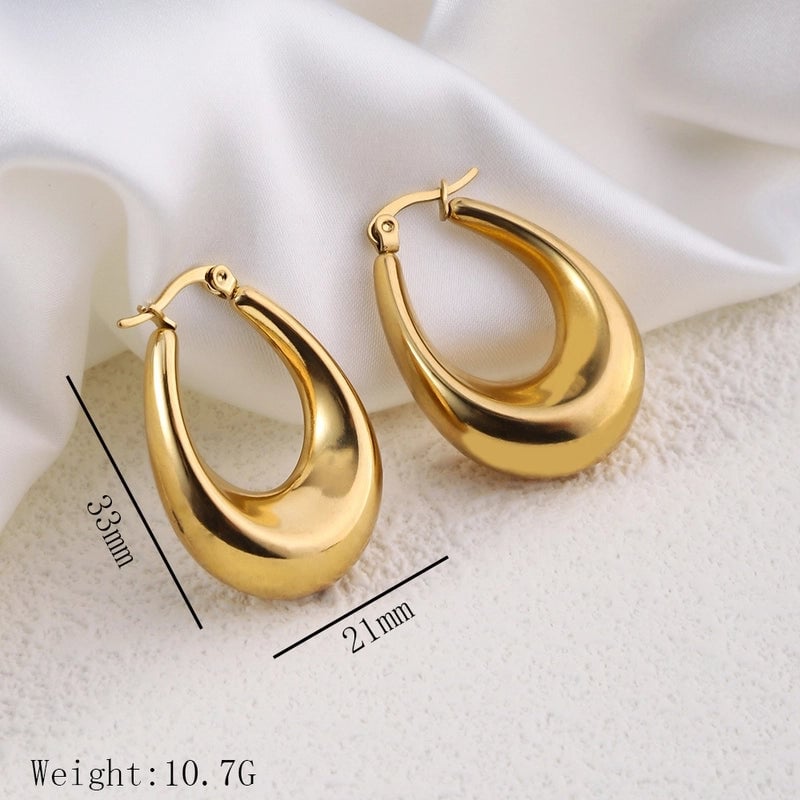 12 Pieces Minimalist Commute Geometric Heart Shape Plating Titanium Steel Drop Earrings Earrings Ear Studs