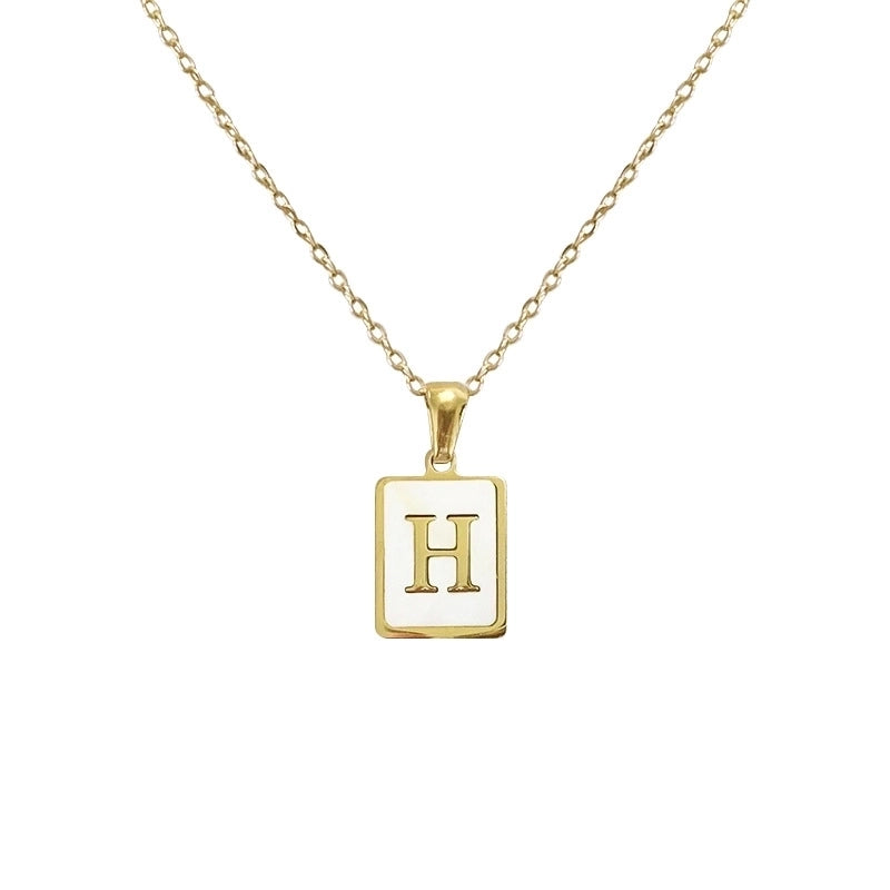 Casual Letter Titanium Steel Metal Pendant Necklace