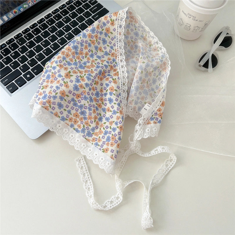 Women's Cute Sweet Lace Cotton And Linen Kerchief
