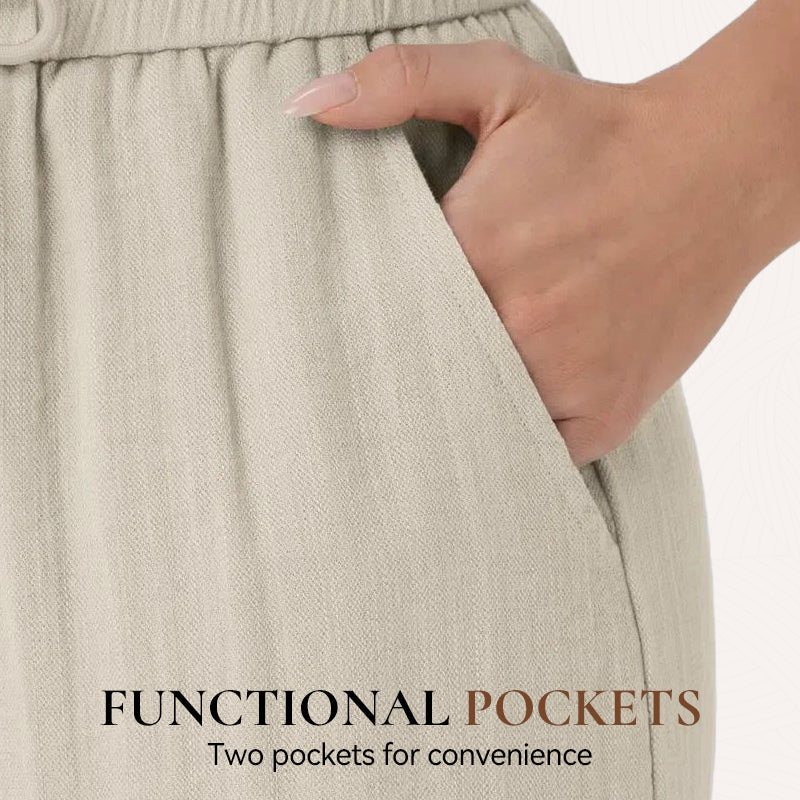🔥LAST DAY SALE - 49% OFF🎁Lightweight Summer Linen Pants Solid Color Drawstring Casual Pants - Breathable & Skin-Friendly